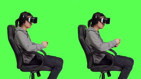 El-Jugador-Disfruta-Del-Juego-Con-Realidad-Virtual.